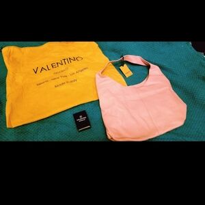 Valentino leather pink Hobo purse with dust bag.(Brand New)